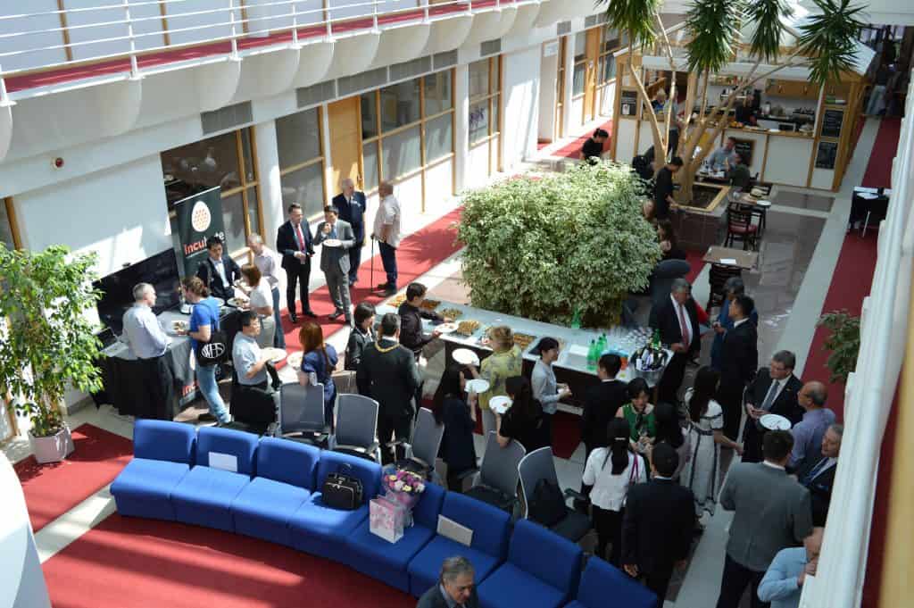 Serviced Offices in Stirling House overlooking airy atrium where numerous events are held.